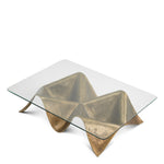 Eichholtz Coffee Table Angelico glass top, through which the elegantly curved frame is visible, merging durability with luxury. Coffee