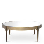 Eichholtz Coffee Table Artemisa S the frame are accentuated by sleek bronze bars on the legs and a round tabletop