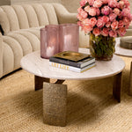 Eichholtz Coffee Table Bodega meets vintage brass. The round shape adds a fluidity, transforming any living space with an
