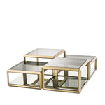 Eichholtz Coffee Table Callum set of 4 Evoke the seductive style of the seventies with the decadent Callum Coffee Table. Its brushed