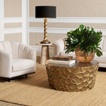 Eichholtz Coffee Table Fiorentino design. This distinguished piece is expertly cast from aluminium and has a signature vintage brass