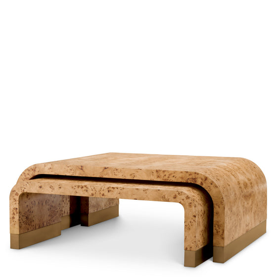 Eichholtz Coffee Table Quinton set of 3 Elevate your living space with the Quinton coffee table set. Crafted from the trending light
