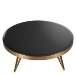 Eichholtz Coffee Table Rocco with a brushed brass finish make this table stand out, whilst its round top of