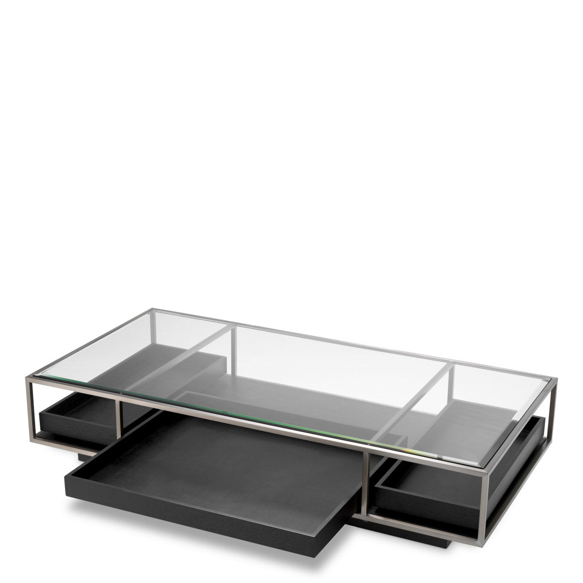 Eichholtz Coffee Table Roxton the wheeled drawers offer both elegance and ease, making this a captivating centerpiece for those