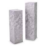 Eichholtz Column Lucca L featuring various finishes, this column is expertly crafted from from white marble, with each piece