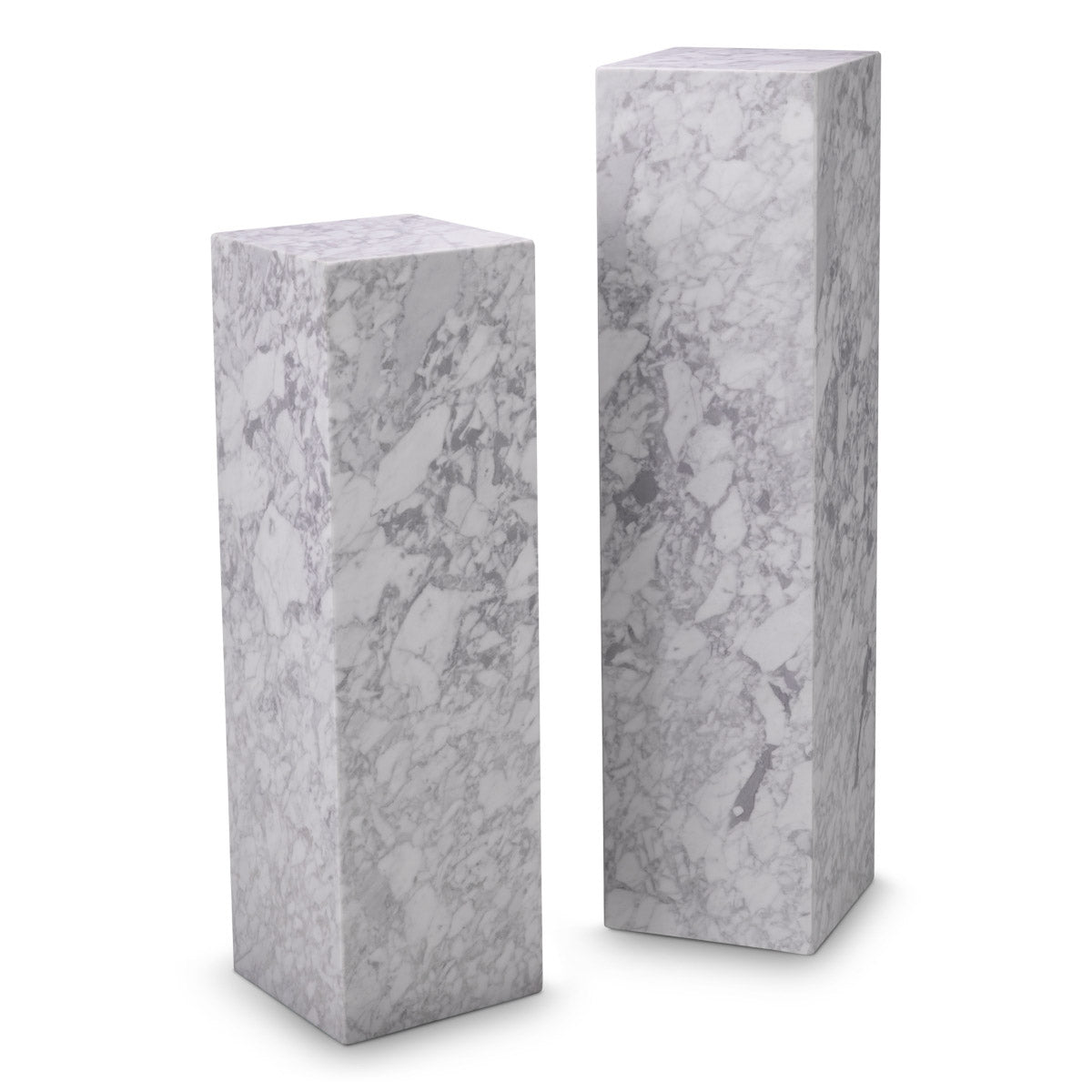 Eichholtz Column Lucca M featuring various finishes, this column is expertly crafted from white marble, with each piece boasting