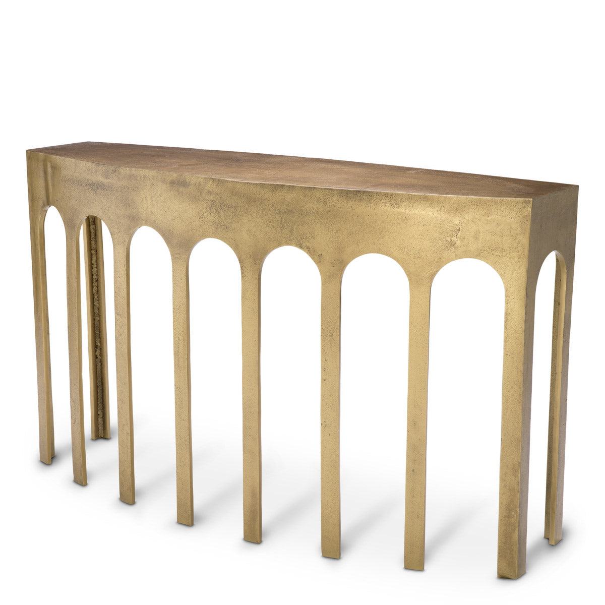 Eichholtz Console Table Gardini The Gardini Console Table features a captivating vintage brass finish and a beautifully textured surface