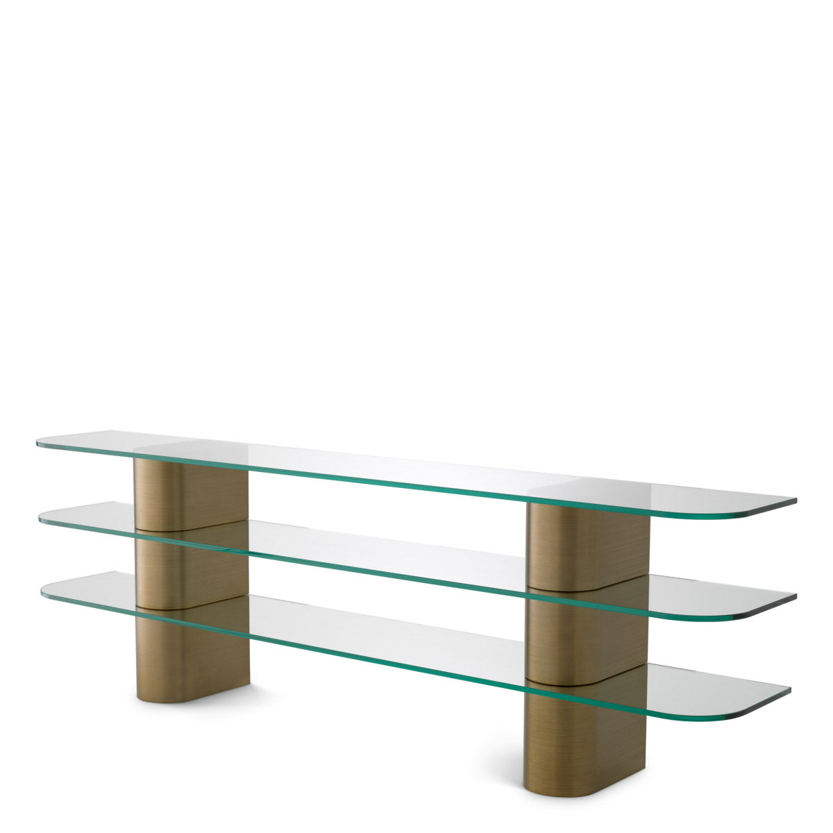 Eichholtz Console Table Lunden The Lunden Console Table boasts plenty of storage for your contemporary home. Featuring three open