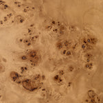 Eichholtz Console Table Quinton set of 2 from luxurious light brown mappa burl veneer, this nested duo boasts a stylish antique brass