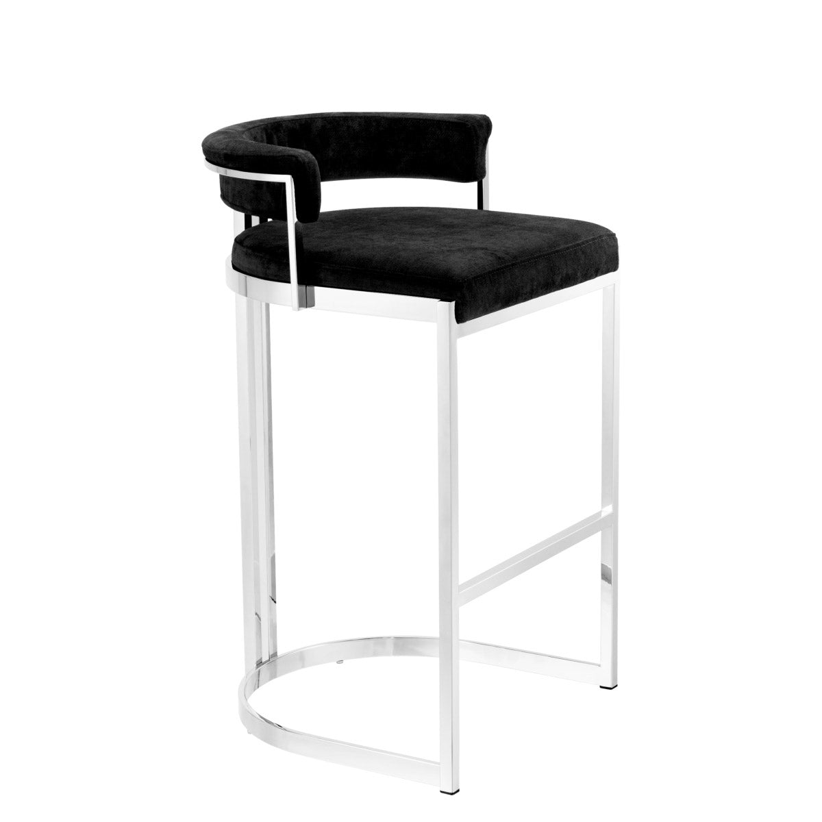 Eichholtz Counter Stool Dante the luxury Dante Counter Stool. Its polished stainless steel frame with footrest adds glamour and