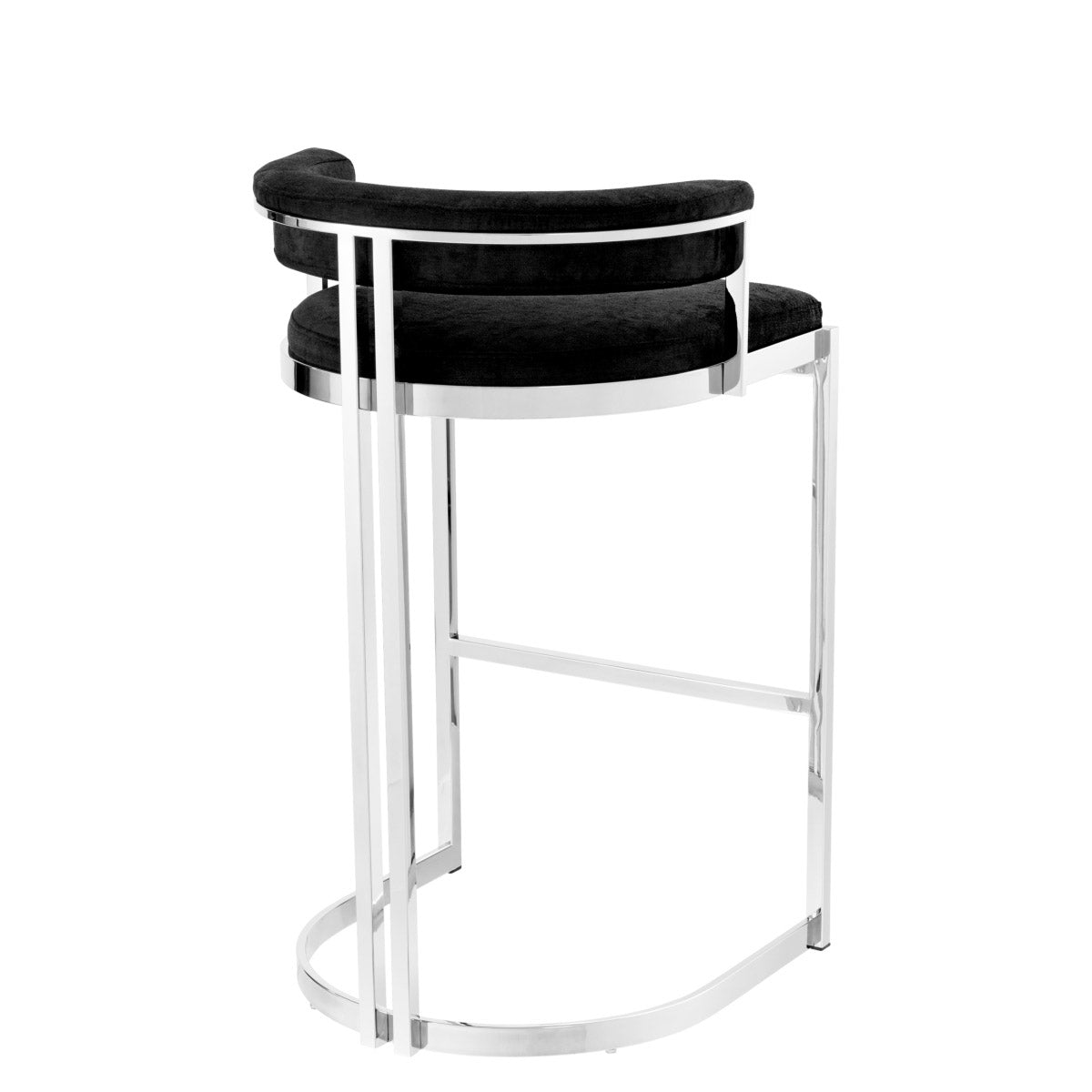 Eichholtz Counter Stool Dante sophistication to your modern décor whilst its black velvet seat offers a comfortable seating experience.