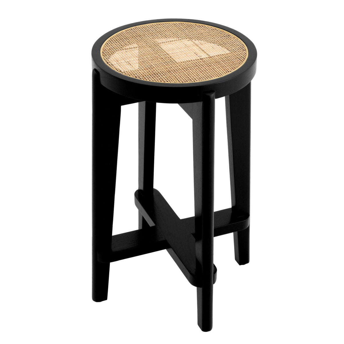 Eichholtz Counter Stool Dareau of handwoven rattan cane gives it a natural look and feel. Counter Stool Dareau Crafted