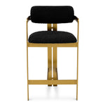 Eichholtz Counter Stool Donato a touch of vintage style to any space. Featuring a geometric brushed brass frame with