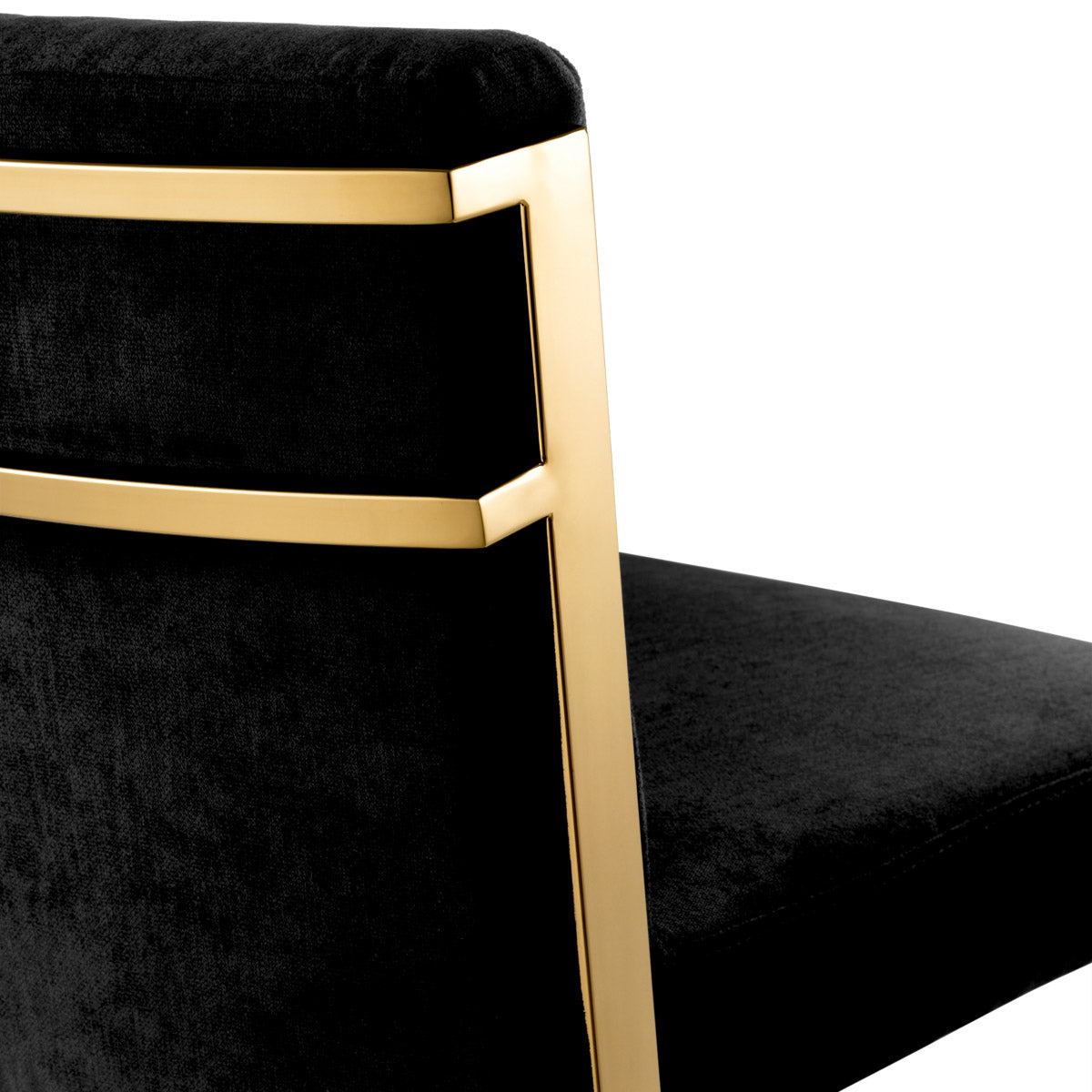 Eichholtz Counter Stool Scott your modern décor while its black velvet seat offers a comfortable seating experience. Counter Stool