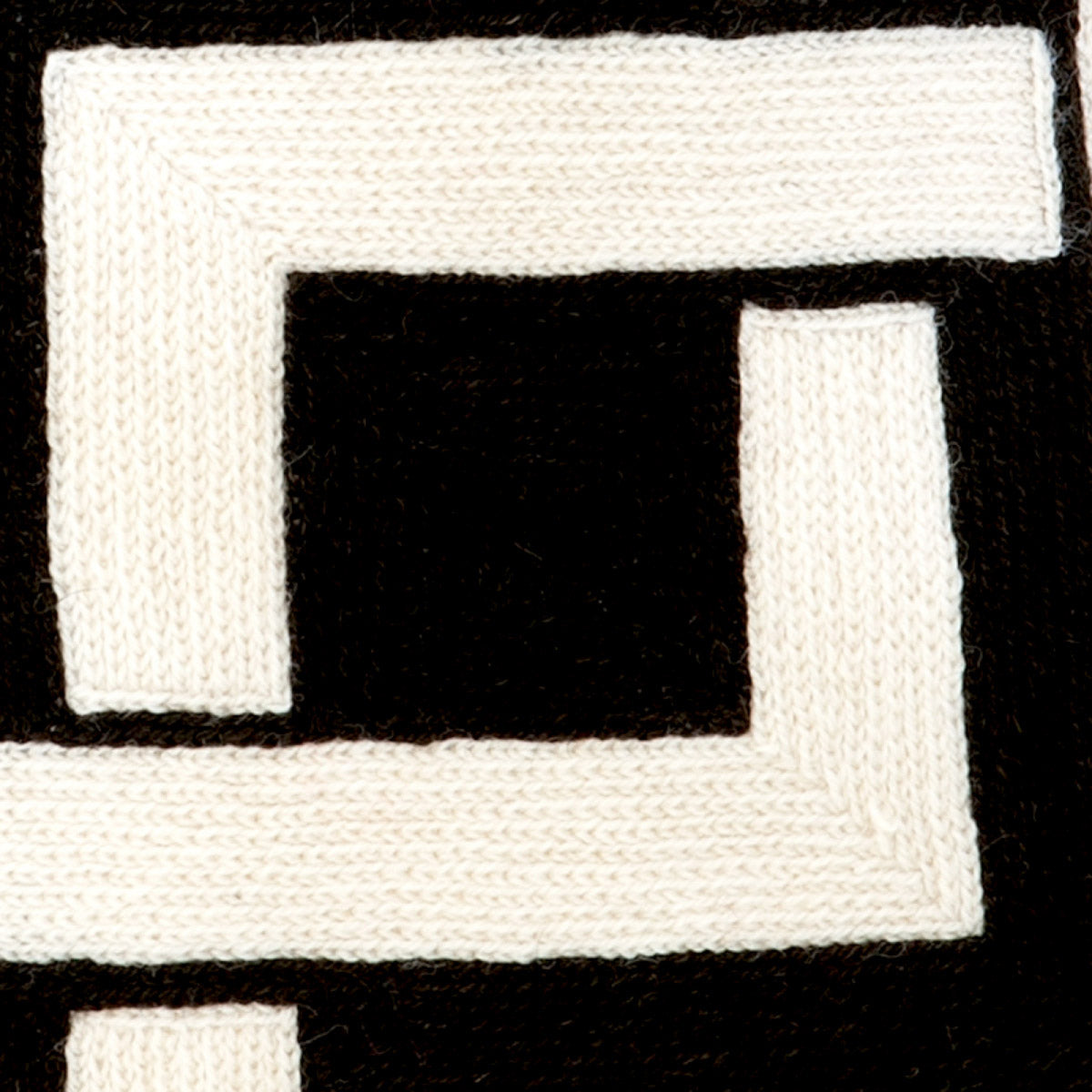 Eichholtz Cushion Blakes super geometric throw cushion features a front with monochrome stitching and a contrasting plain cotton