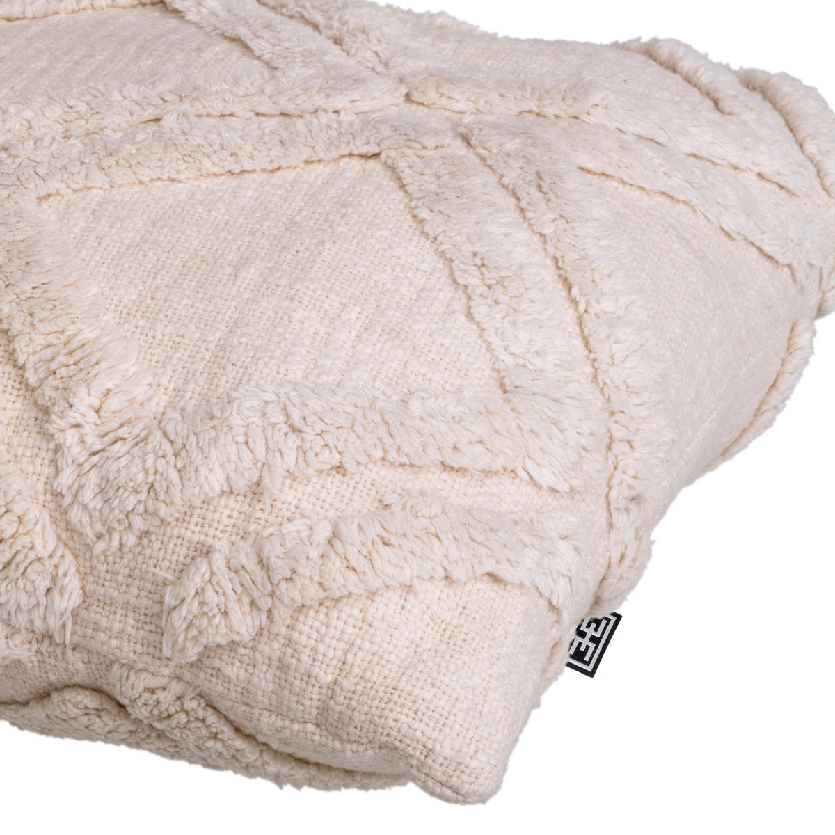 Eichholtz Cushion Maris S from high-quality fabric, showcases a plush geometric pattern that enhances its luxury appeal. Pair it