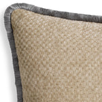 Eichholtz Cushion Paia L embroidery and a grey fringed edge, this elegant accessory is a signature addition from Eichholtz
