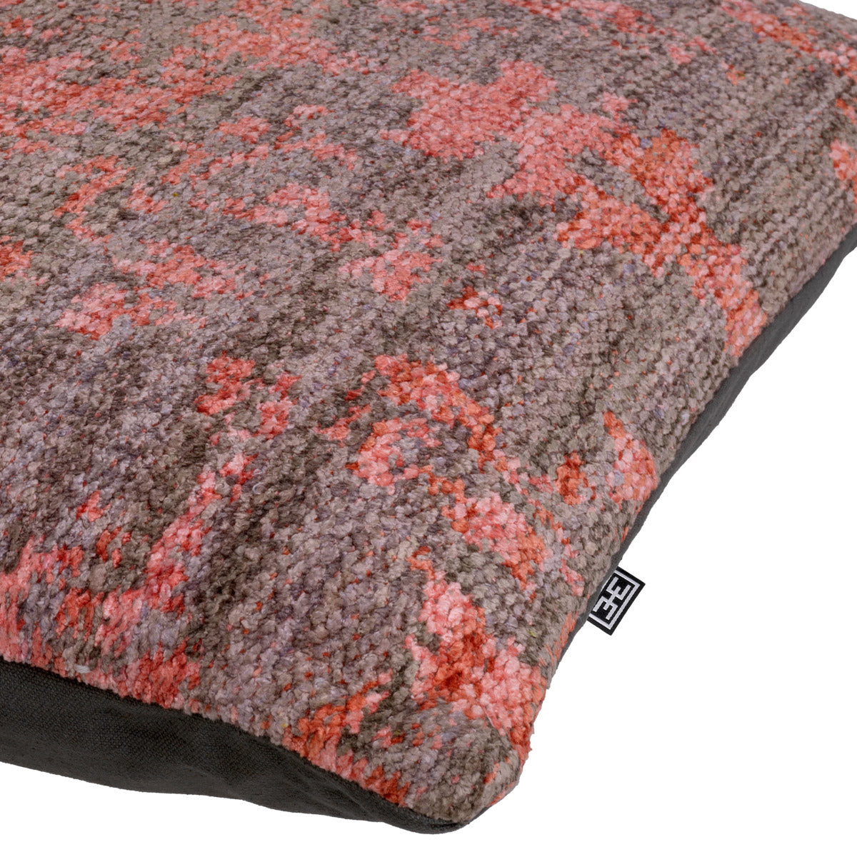 Eichholtz Cushion Serene a sophisticated pink and grey pattern on luxurious fabric. Imbued with signature Eichholtz craftsmanship, this