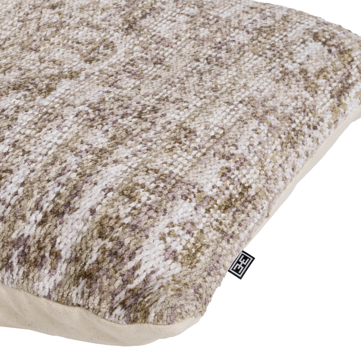 Eichholtz Cushion Serene a sophisticated silver and brown pattern on luxurious fabric. Imbued with signature Eichholtz craftsmanship, this