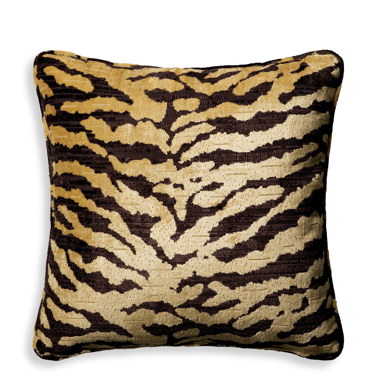 Eichholtz Cushion Tigris S Indulge your senses with the Tigris Cushion in sumptuous brown. Crafted from a plush fabric,