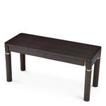 Eichholtz Desk Carmel luxury and style. Its mocha oak veneer is enhanced by the radiant warmth of brushed