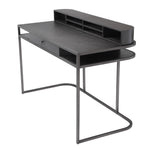 Eichholtz Desk Highland design with drawer set on a metal frame with a medium bronze finish. Desk Highland