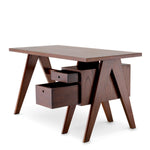 Eichholtz Desk Jullien is provided with a classic brown finish. With an open shelf and a cupboard with
