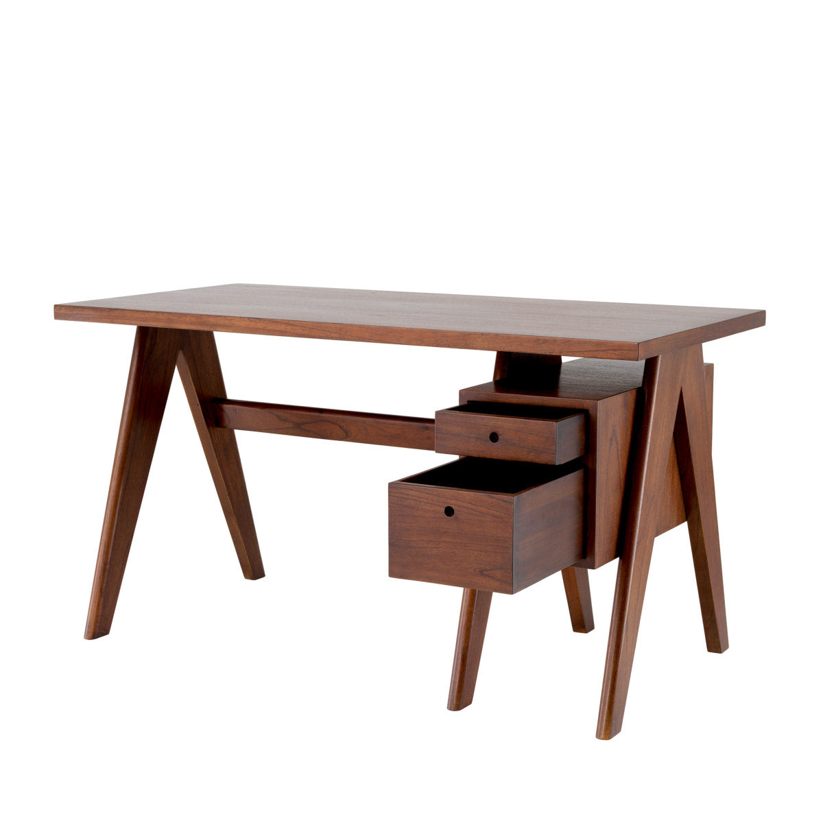 Eichholtz Desk Jullien two drawers, it offers ample storage space for your laptop, documents, writing supplies and charging
