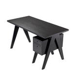 Eichholtz Desk Jullien is provided with a classic black finish. With an open shelf and a cupboard with