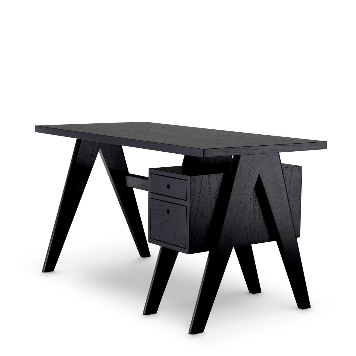 Eichholtz Desk Jullien two drawers, it offers ample storage space for your laptop, documents, writing supplies and charging