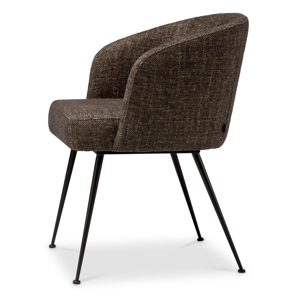 Eichholtz Dining Chair Aiden black legs enhance its modern allure, offering a luxurious touch to high-end interiors. Transform your