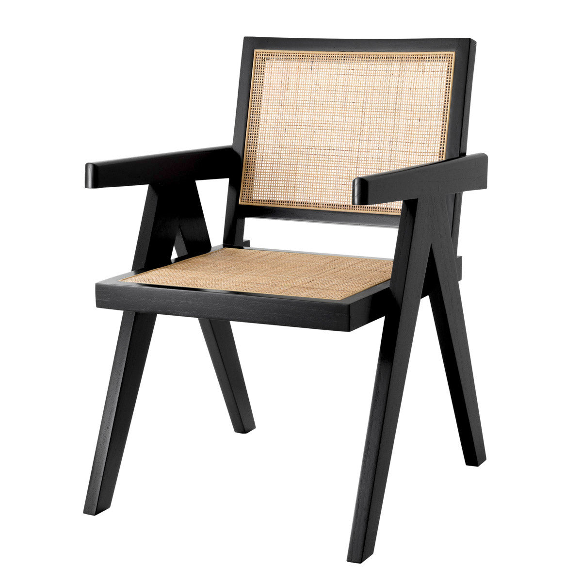Eichholtz Dining Chair Aristide Inspired by iconic design furniture from Chandigarh in the 1950s and 1960s, the classic black