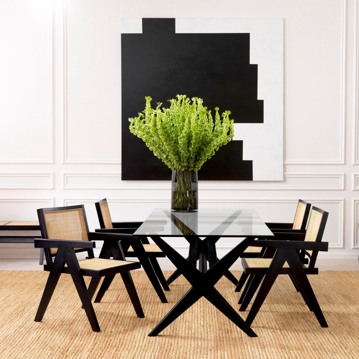 Eichholtz Dining Chair Aristide Aristide Chair exudes vintage style. Crafted from solid wood, this sturdy dining chair with arms