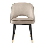 Eichholtz Dining Chair Cliff open at the bottom before the seat. Its stylish silhouette is accentuated with black faux