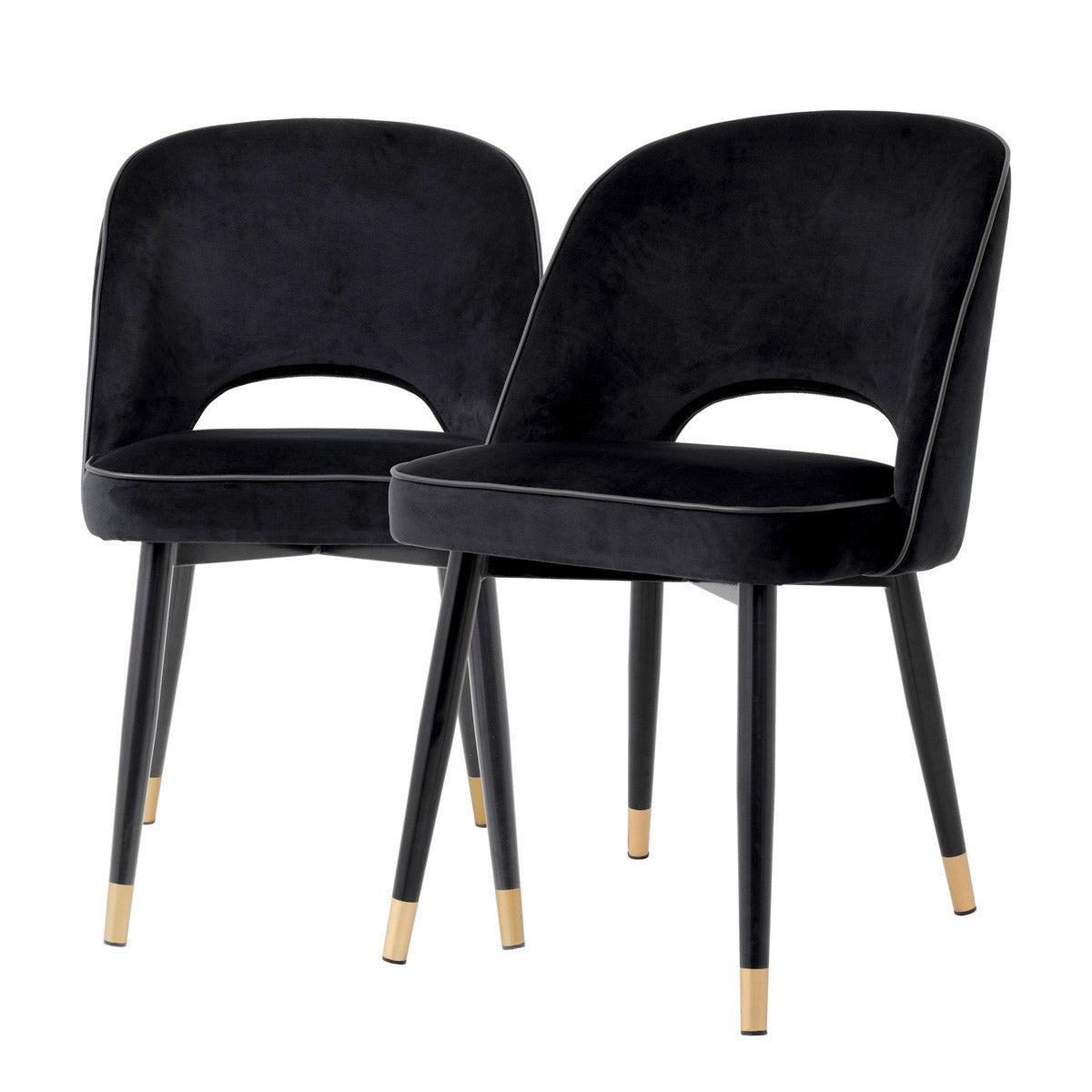 Eichholtz Dining Chair Cliff Create a wow-worthy dining room with the Cliff Dining Chair in Roche black velvet. Featuring