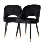 Eichholtz Dining Chair Cliff Create a wow-worthy dining room with the Cliff Dining Chair in Roche black velvet. Featuring