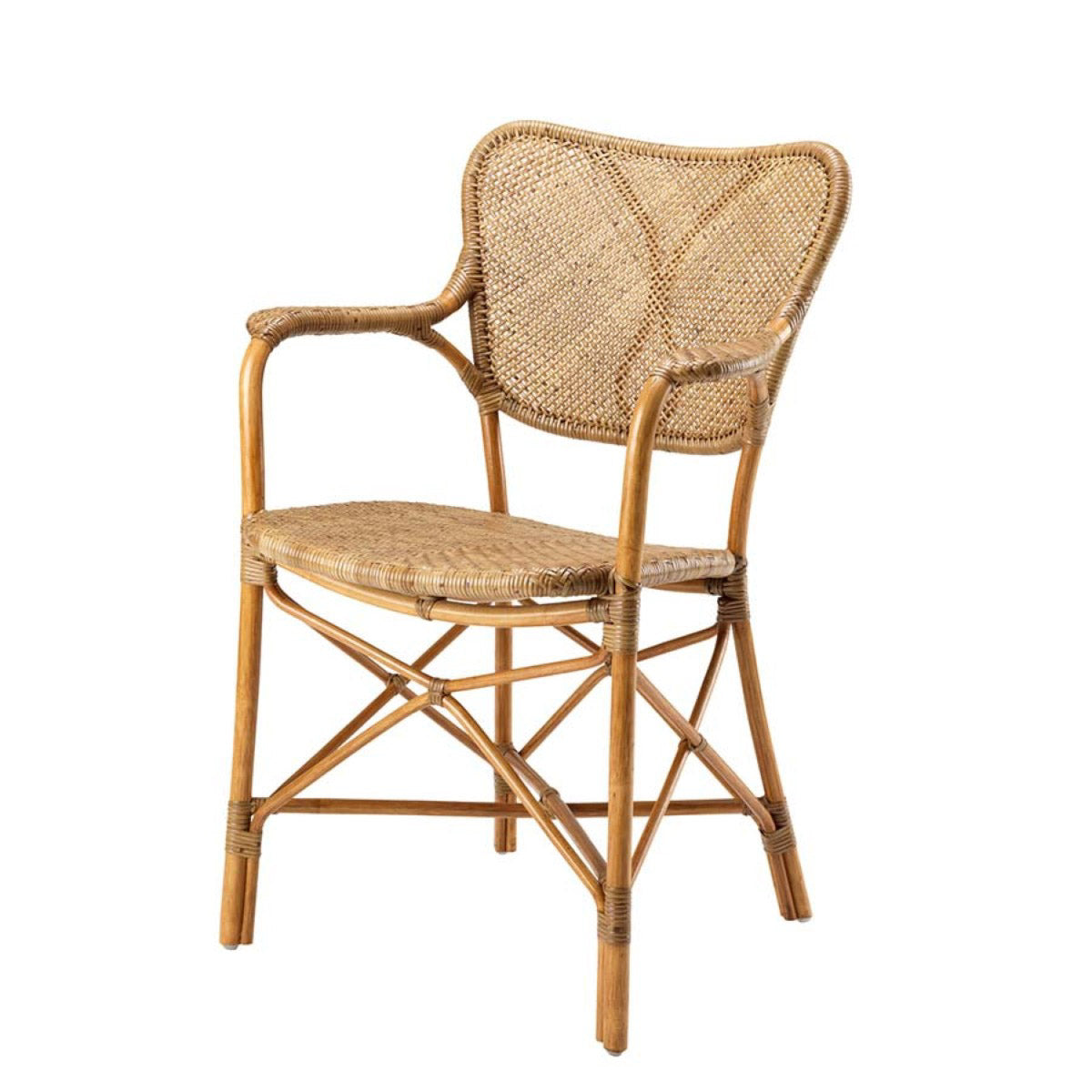 Eichholtz Dining Chair Colony with arm Conjure up the sunny ambience of the Southern hemisphere with the honey coloured rattan Colony
