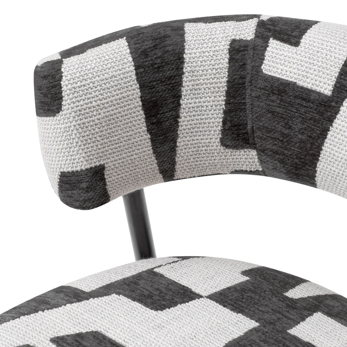 Eichholtz Dining Chair Folsom of fabric and metal exudes sophisticated elegance, making it an ideal addition to any modern