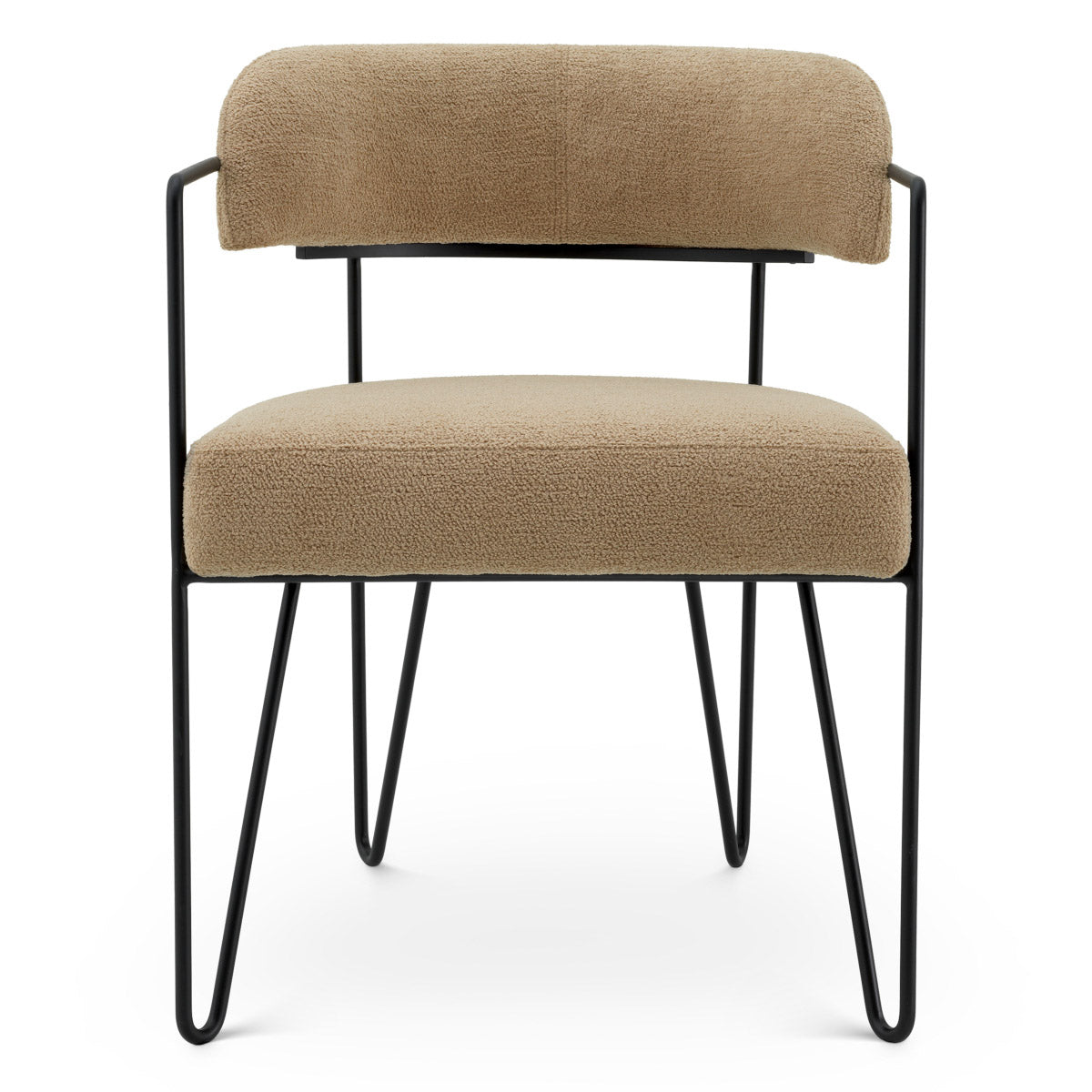 Eichholtz Dining Chair Giuseppe and contemporary edge. This piece, with its contrasting black legs and Trenton beige fabric, showcases