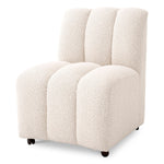 Eichholtz Dining Chair Kelly Upholstered in Bouclé cream, Dining Chair Kelly will bring lots of charm and warmth to
