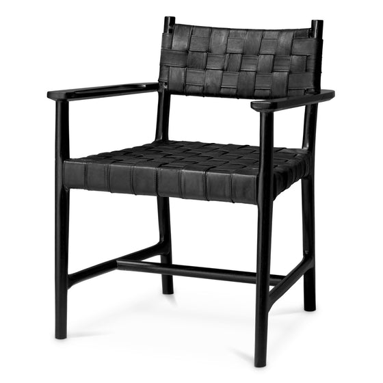 Eichholtz Dining Chair Tiberio with arm Elevate your interiors with the Tiberio Dining Chair with arm, a celebration of refined elegance.