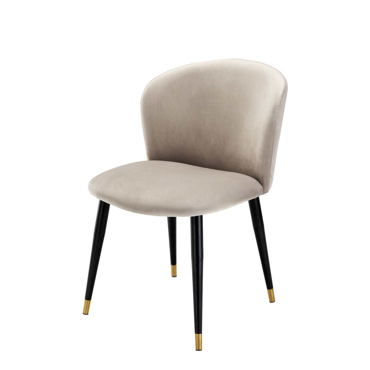 Eichholtz Dining Chair Volante Indulge your dining room with the Roche beige velvet Volante Dining Chair. This decadent retro