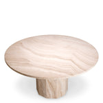 Eichholtz Dining Table Florence showcases the beauty of natural travertine, that lends unique colors and textures to each one-of-a-kind