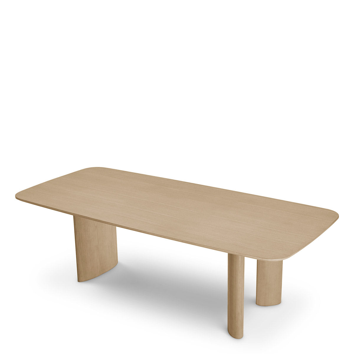 Eichholtz Dining Table Harmonie S veneer, showcases meticulously rounded corners and ellips shaped legs that emanate a sense of modern