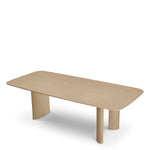 Eichholtz Dining Table Harmonie S veneer, showcases meticulously rounded corners and ellips shaped legs that emanate a sense of modern