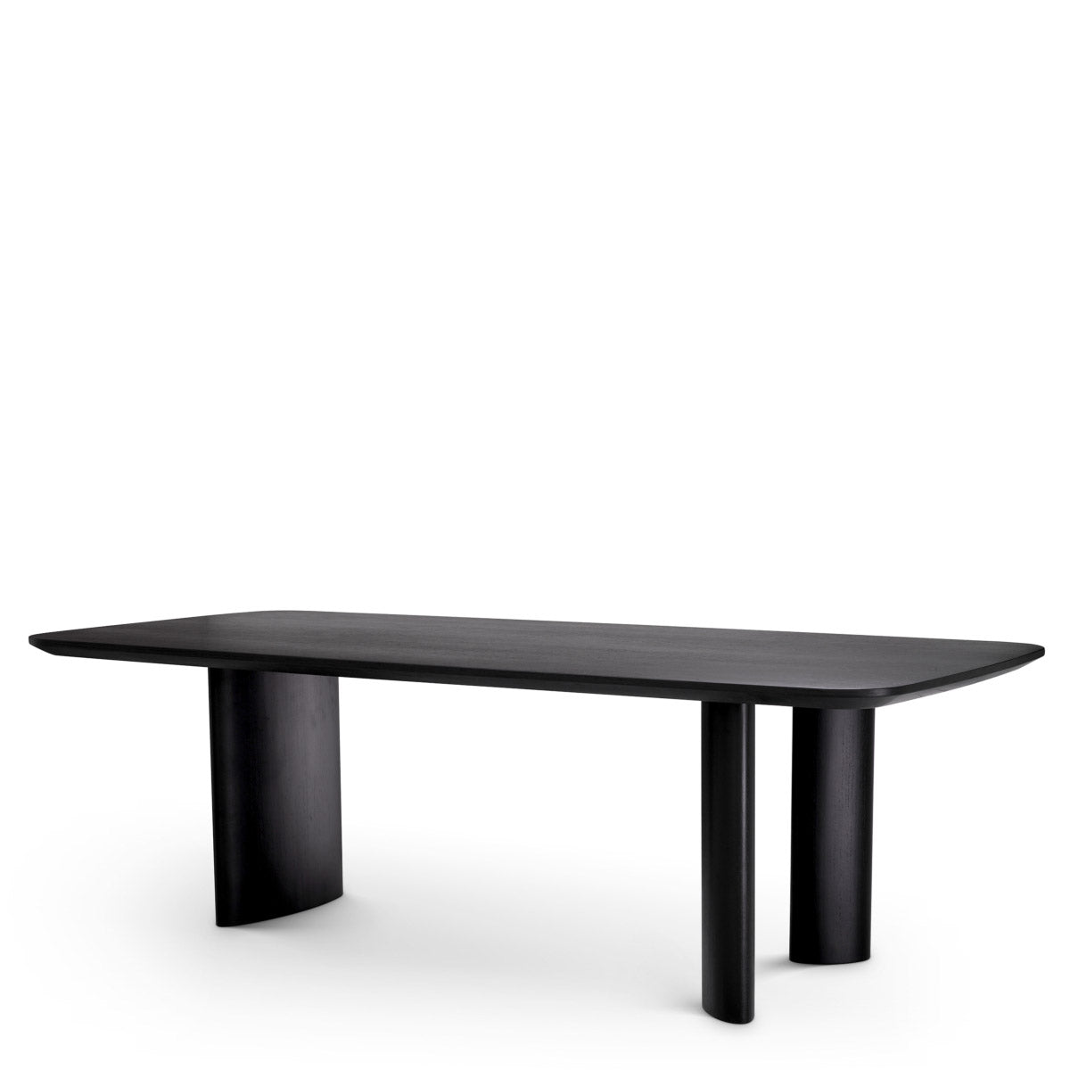 Eichholtz Dining Table Harmonie S showcases meticulously rounded corners and ellips shaped legs that emanate a sense of modern intrigue.