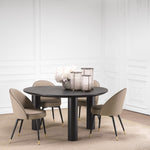 Eichholtz Dining Table Lombardo attention to detail, this table features a sleek black veneer that exudes contemporary elegance. Its