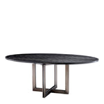 Eichholtz Dining Table Melchior oval Give your décor Mid-Century Modern appeal with the stunning charcoal oak veneered Melchior Dining T...