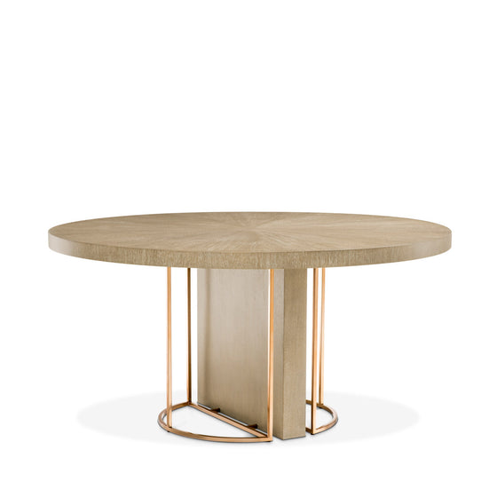 Eichholtz Dining Table Remington¸ 59.84 in The washed oak veneer Remington Dining Table reminds one of Danish design furniture from the