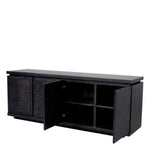 Eichholtz Dresser Bowen Finished in charcoal grey oak veneer, this modern sideboard effortlessly fuses storage with style. It